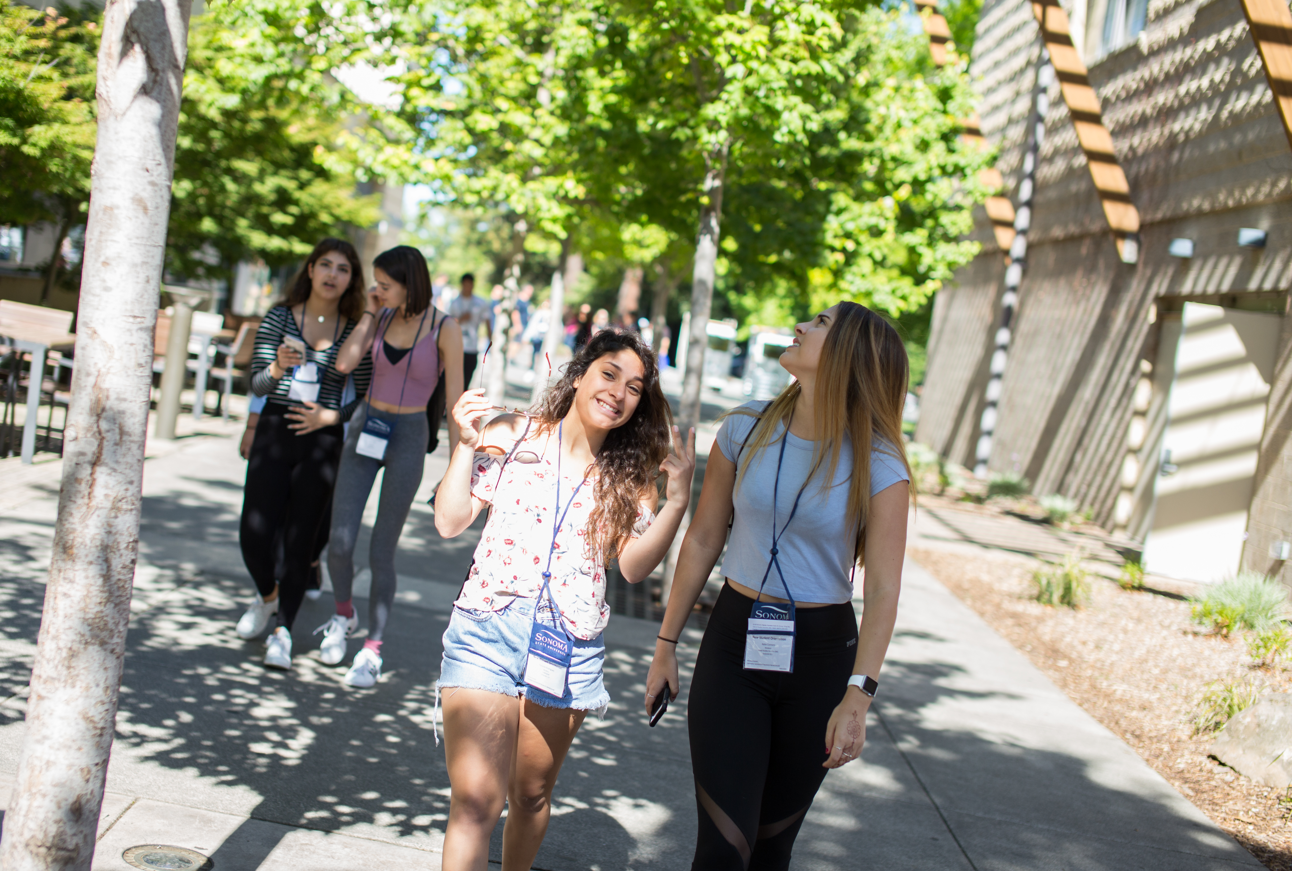 Two students explore campus at Orientation