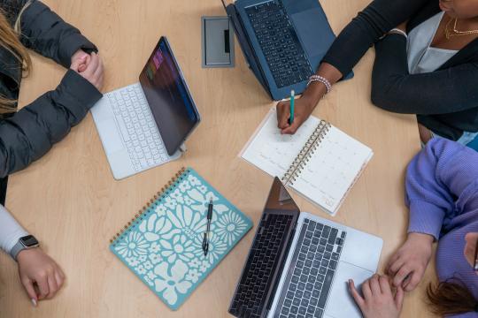 Group of students studying
