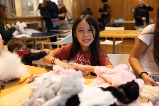 Sonoma State Student's Sibling building a bear