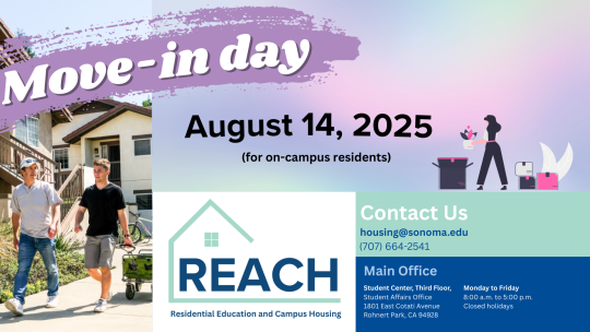 On-campus move-in day will be August 14, 2025