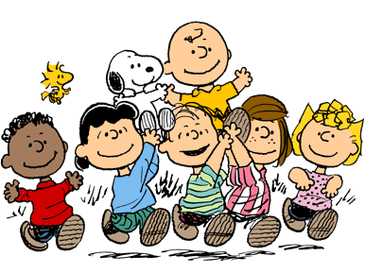 Artwork of the main Peanuts characters